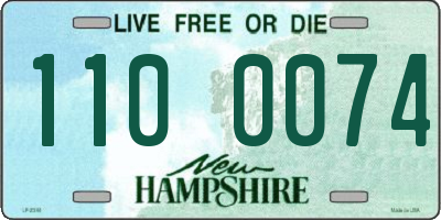 NH license plate 1100074