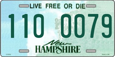 NH license plate 1100079