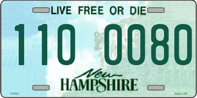 NH license plate 1100080