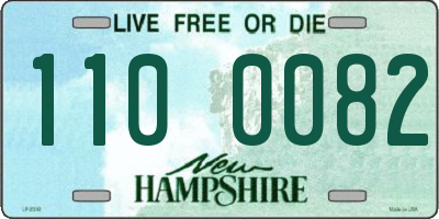 NH license plate 1100082