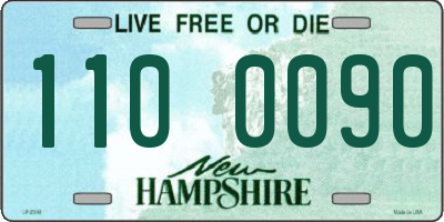 NH license plate 1100090