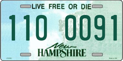 NH license plate 1100091