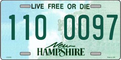 NH license plate 1100097