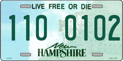 NH license plate 1100102