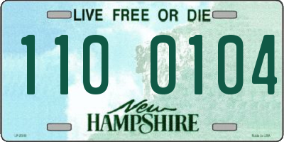 NH license plate 1100104