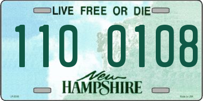 NH license plate 1100108
