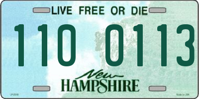 NH license plate 1100113