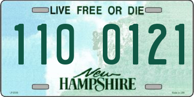 NH license plate 1100121
