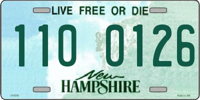 NH license plate 1100126