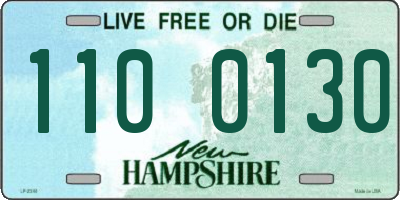 NH license plate 1100130