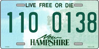 NH license plate 1100138