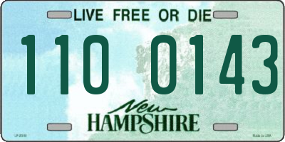 NH license plate 1100143