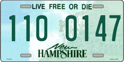 NH license plate 1100147