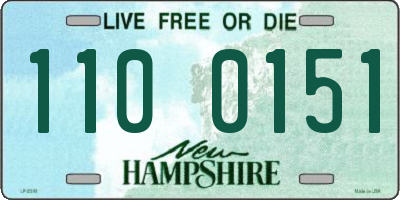 NH license plate 1100151