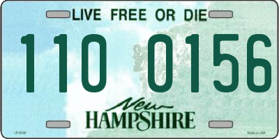 NH license plate 1100156