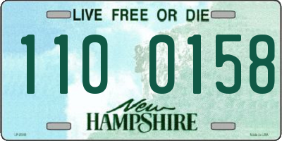 NH license plate 1100158