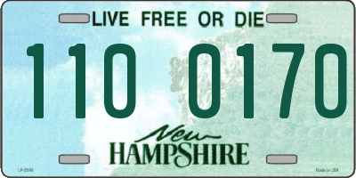 NH license plate 1100170