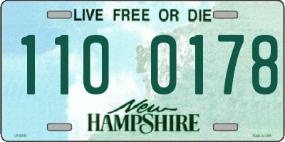 NH license plate 1100178