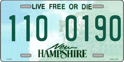 NH license plate 1100190