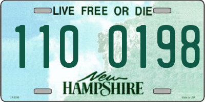 NH license plate 1100198