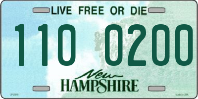 NH license plate 1100200