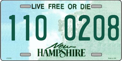 NH license plate 1100208