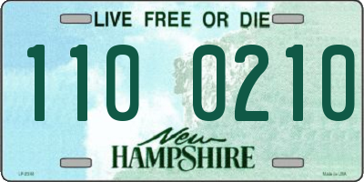 NH license plate 1100210