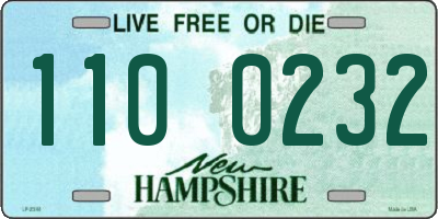 NH license plate 1100232