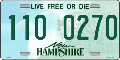 NH license plate 1100270