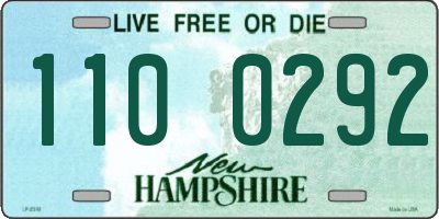 NH license plate 1100292