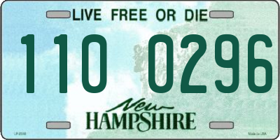 NH license plate 1100296
