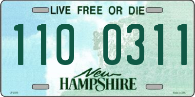 NH license plate 1100311