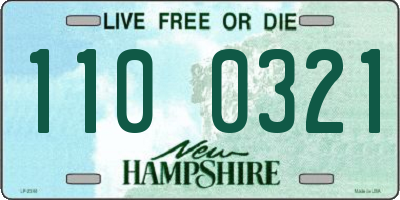 NH license plate 1100321