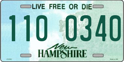 NH license plate 1100340
