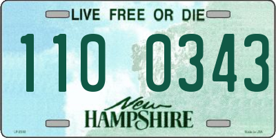 NH license plate 1100343