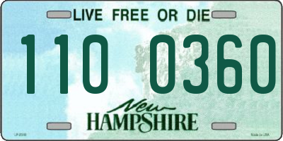 NH license plate 1100360