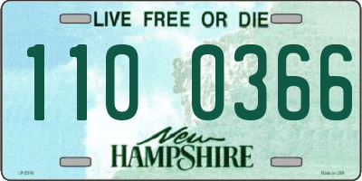 NH license plate 1100366