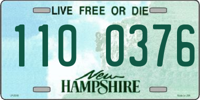 NH license plate 1100376