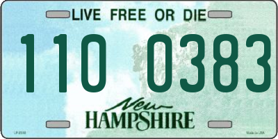 NH license plate 1100383