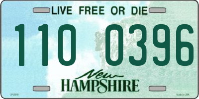 NH license plate 1100396
