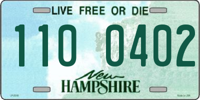 NH license plate 1100402