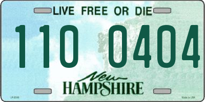 NH license plate 1100404