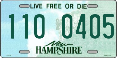 NH license plate 1100405