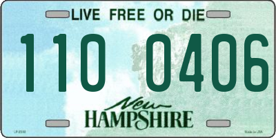 NH license plate 1100406