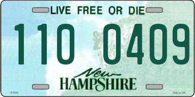 NH license plate 1100409