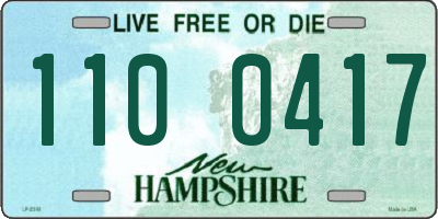 NH license plate 1100417