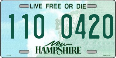 NH license plate 1100420