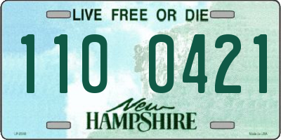 NH license plate 1100421