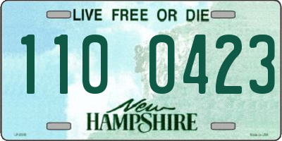 NH license plate 1100423