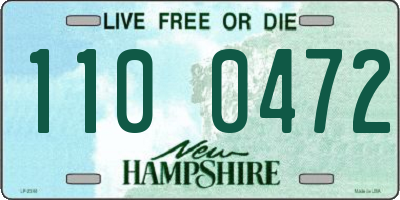 NH license plate 1100472